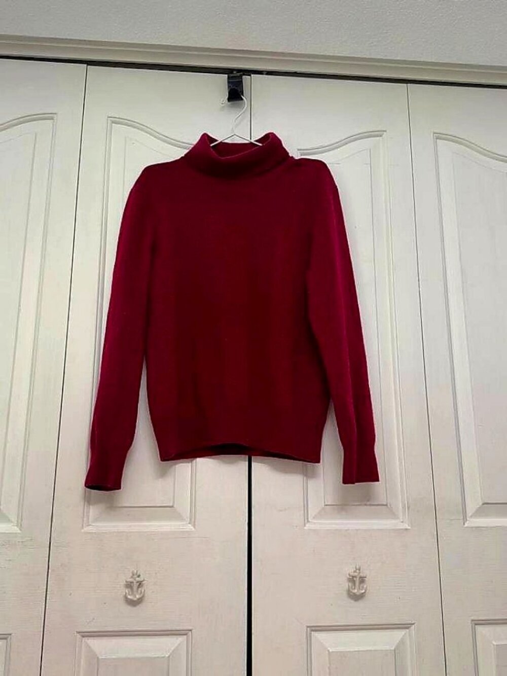 State Cashmere Turtleneck Sweater Burgundy Size L